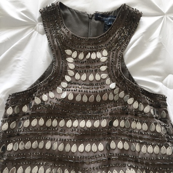 French Connection | Metallic sliver sequin dress - Picture 3 of 7